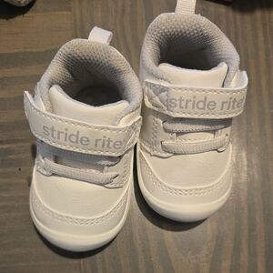 Stride Rite White Baby Walker Shoes with Velcro